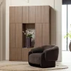 Woood Fauteuil Moru Chenille Donkerbruin