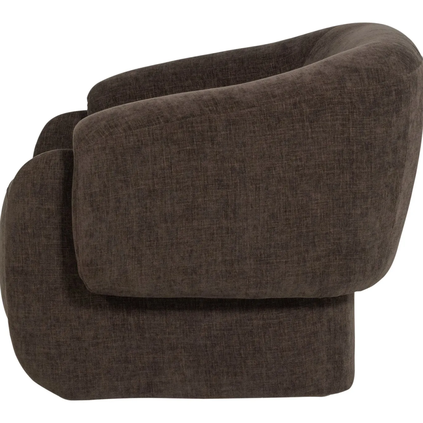 Woood Fauteuil Moru Chenille Donkerbruin