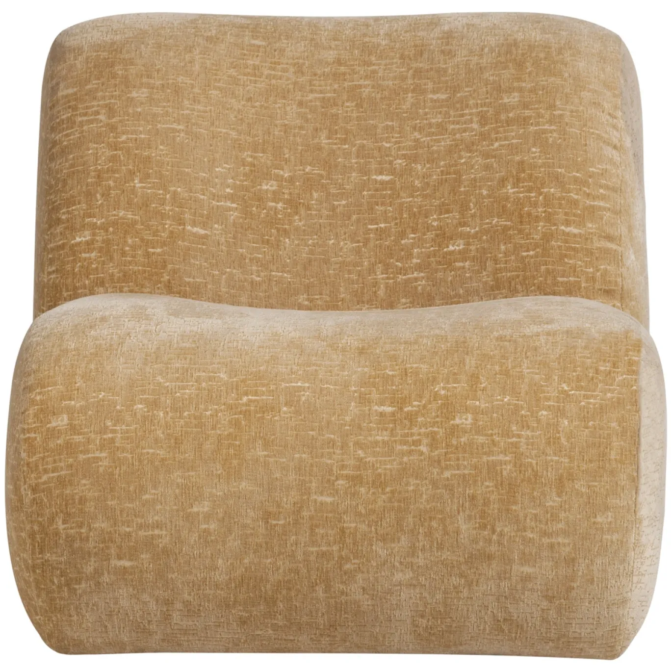 Woood Fauteuil Nomu Craquele Velvet Lichtgeel