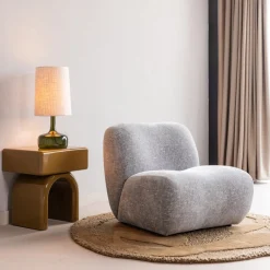 Woood Fauteuil Nomu Craquelé Velvet Lichtblauw