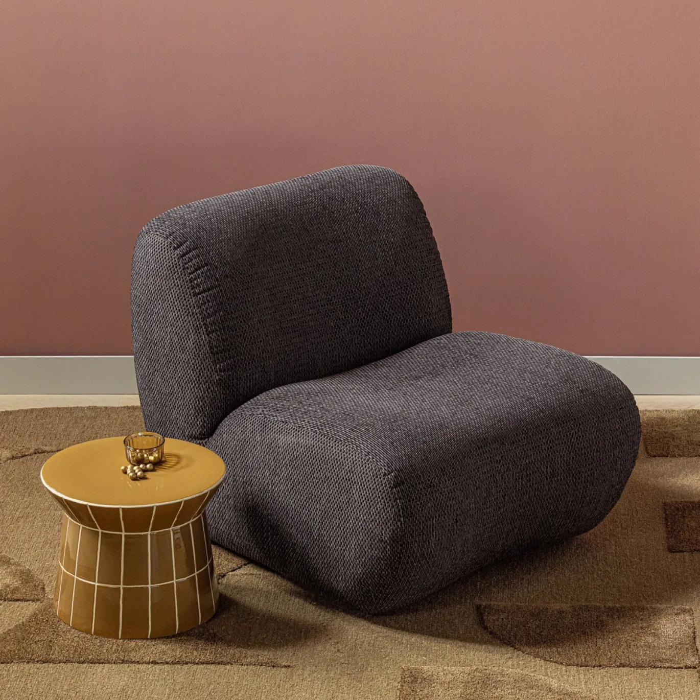 Woood Fauteuil Nomu Grove Chenille Antraciet