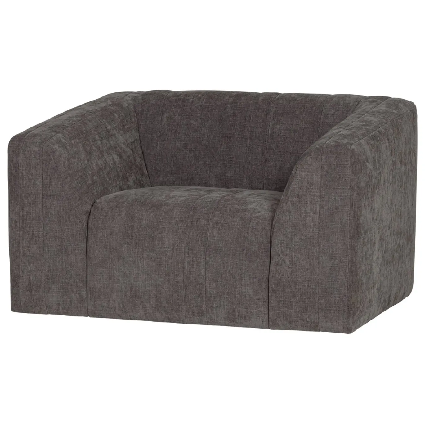 Woood Fauteuil Omaire Chenille Grijs
