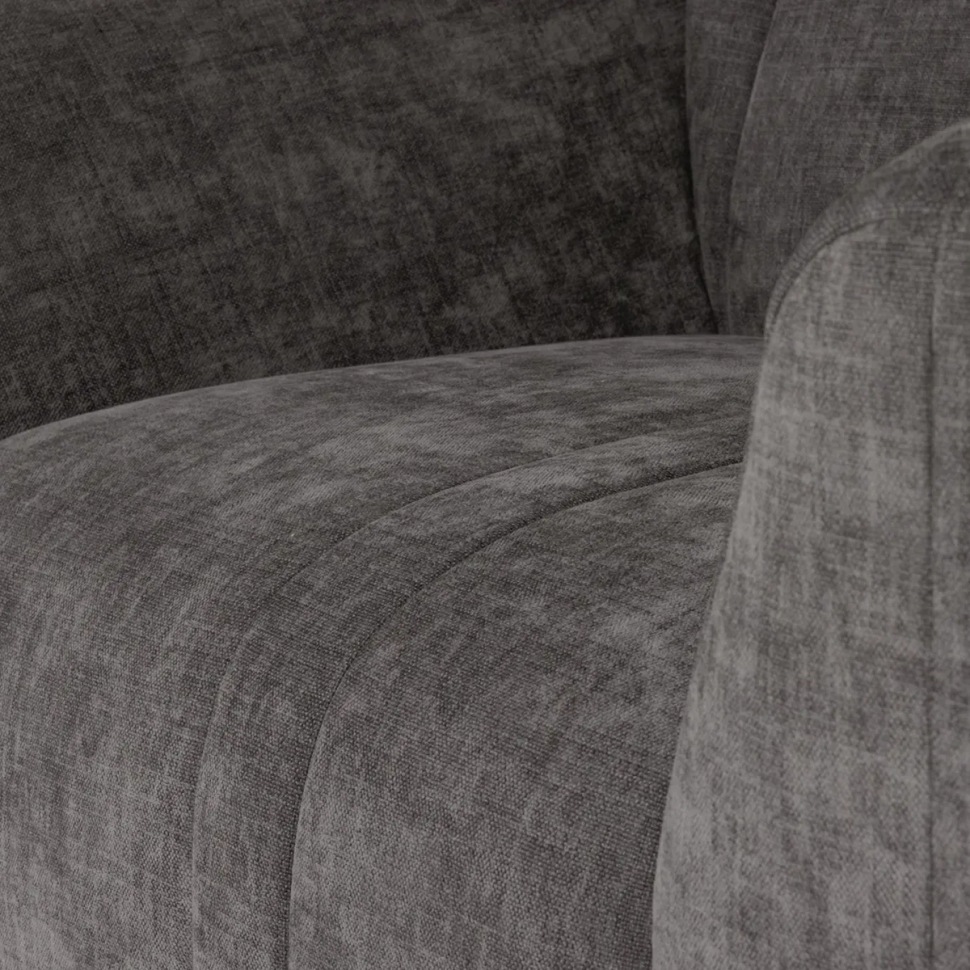 Woood Fauteuil Omaire Chenille Grijs