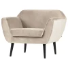 Woood Fauteuil Rocco Fluweel Off White