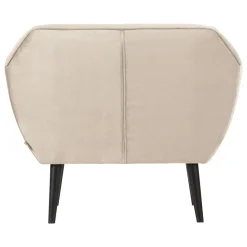 Woood Fauteuil Rocco Fluweel Off White