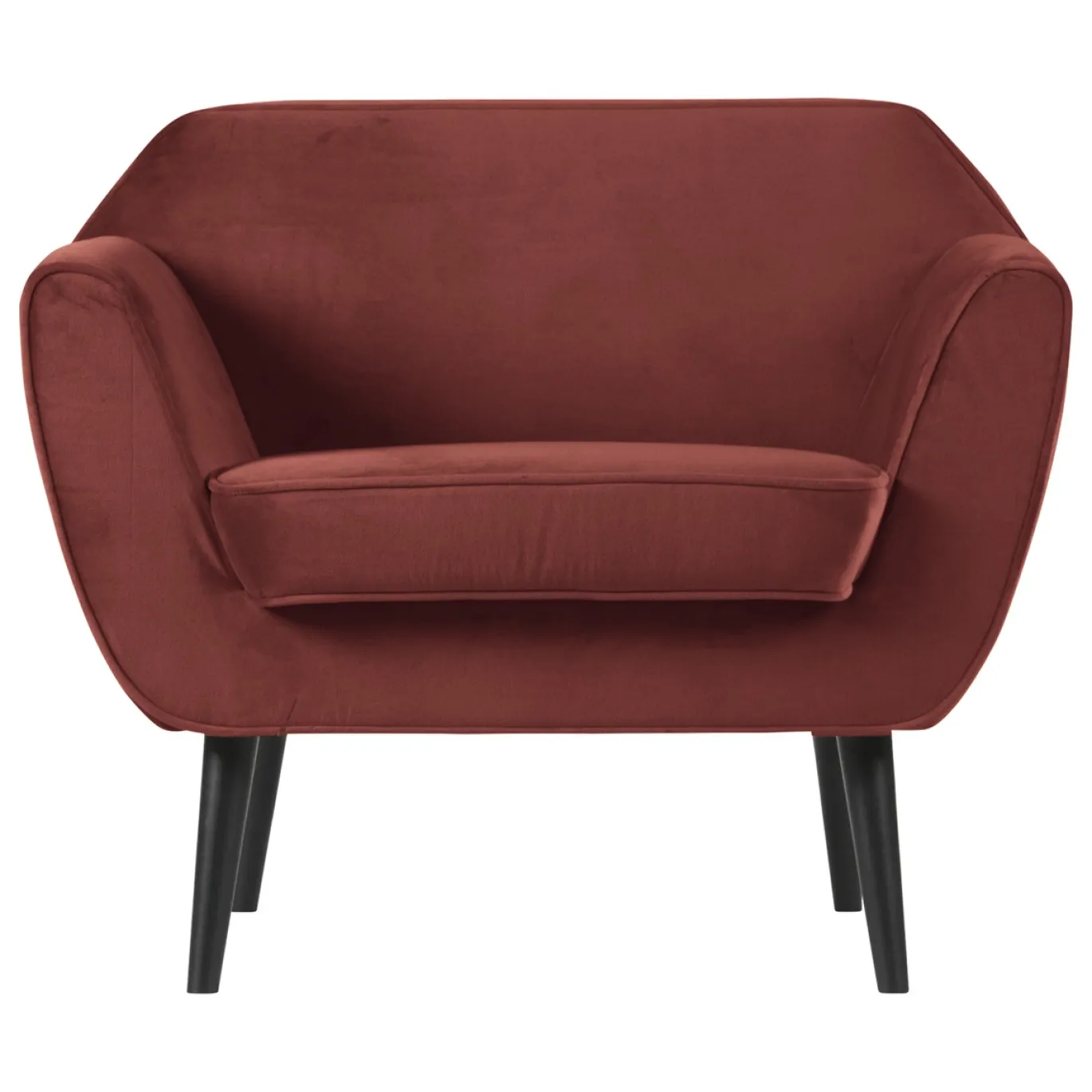 Woood Fauteuil Rocco Fluweel Bordeauxrood