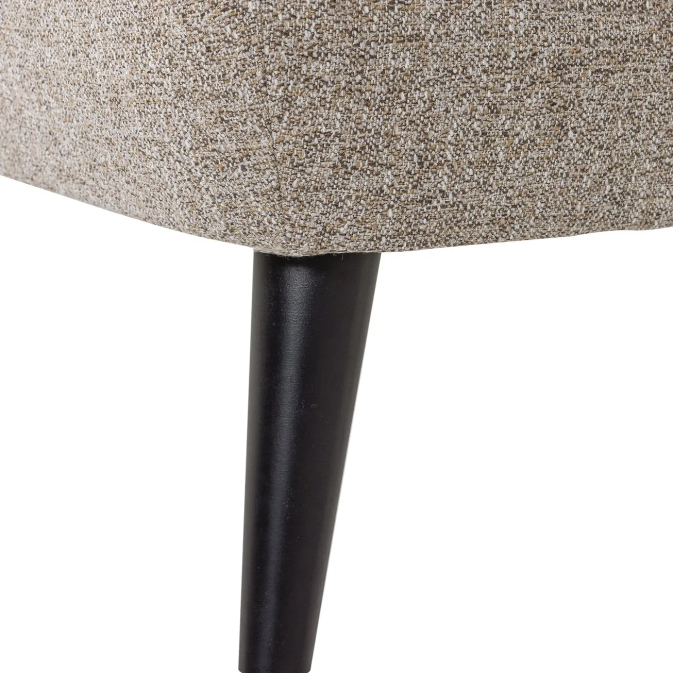 Woood Fauteuil Rocco Geweven Stof Bruin Melange