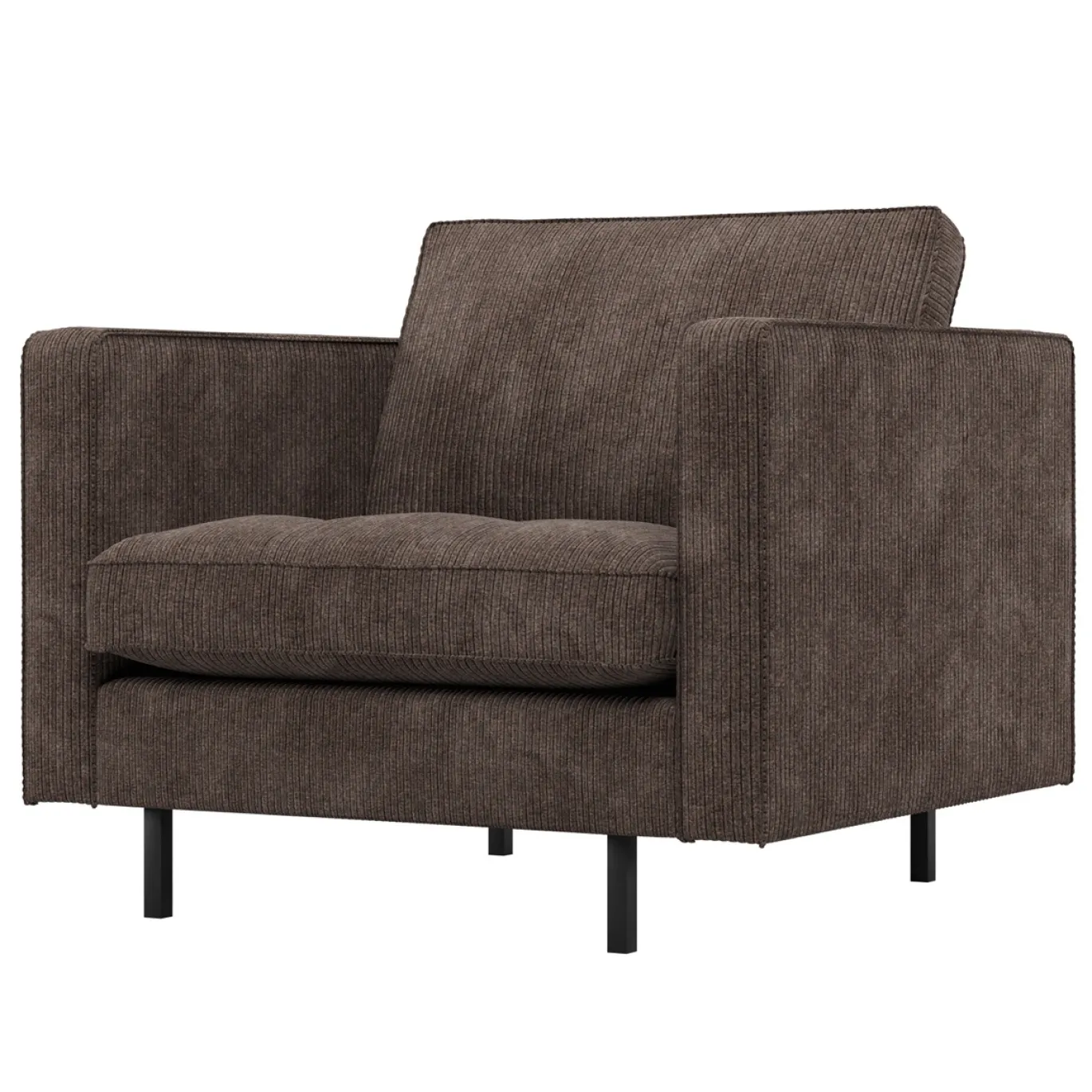 Woood Fauteuil Rodeo Classic Ribstof Bruin