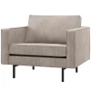 Woood Fauteuil Rodeo Ribstof Donkerzand