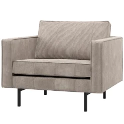 Woood Fauteuil Rodeo Ribstof Donkerzand