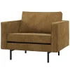 Woood Fauteuil Rodeo Ribstof Honinggeel