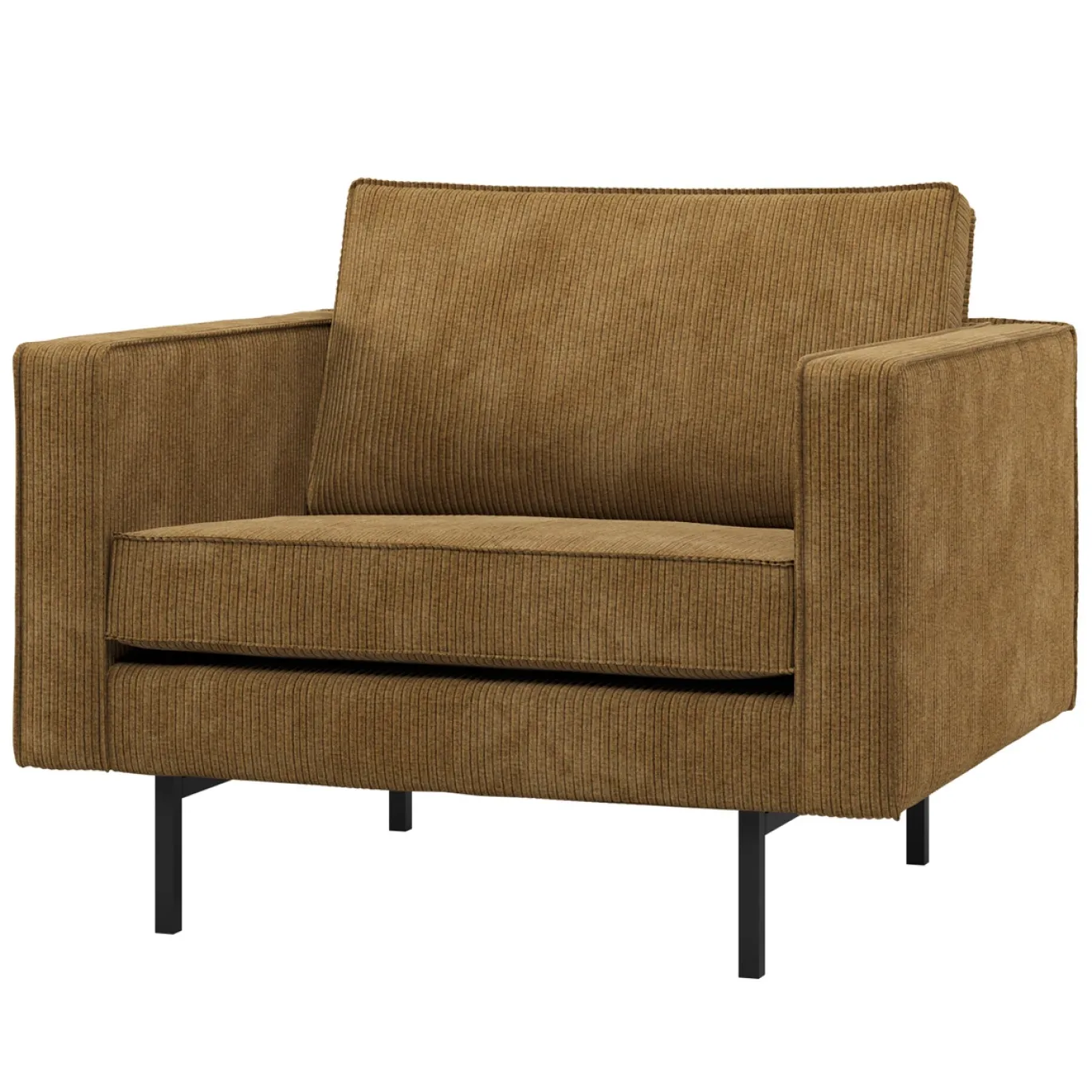 Woood Fauteuil Rodeo Ribstof Honinggeel