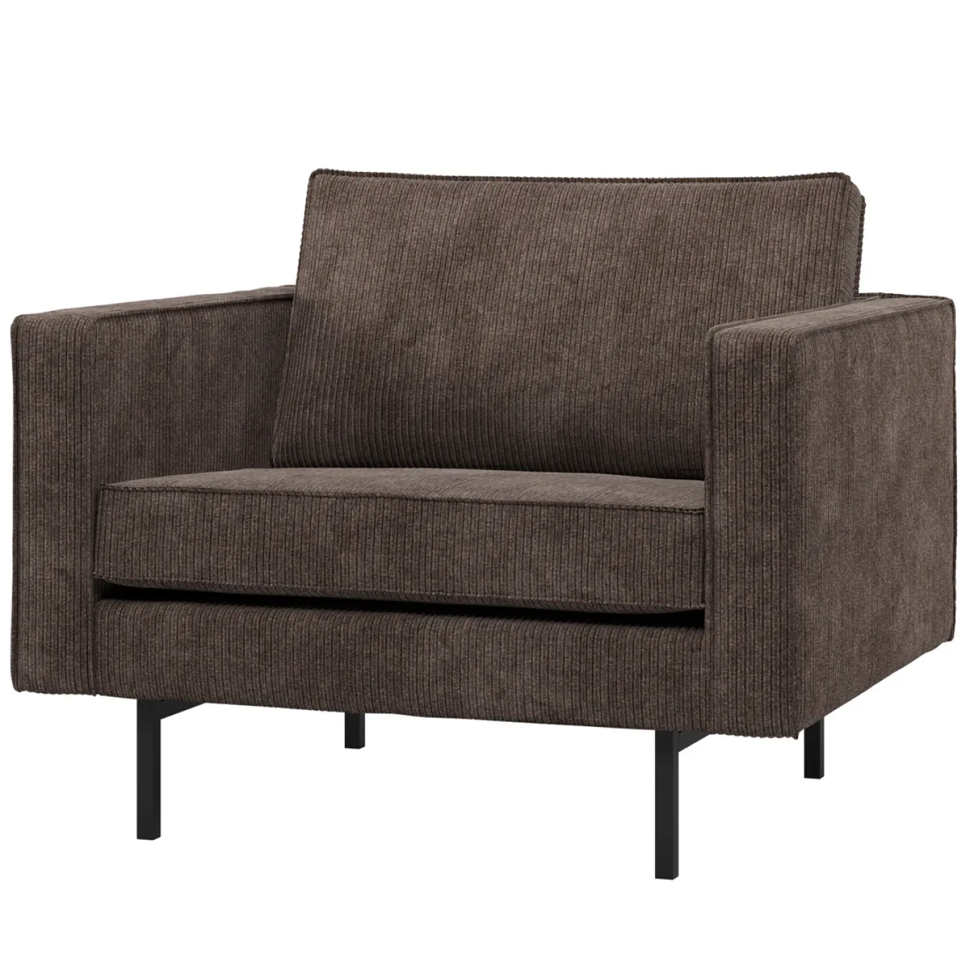 Woood Fauteuil Rodeo Ribstof Bruin