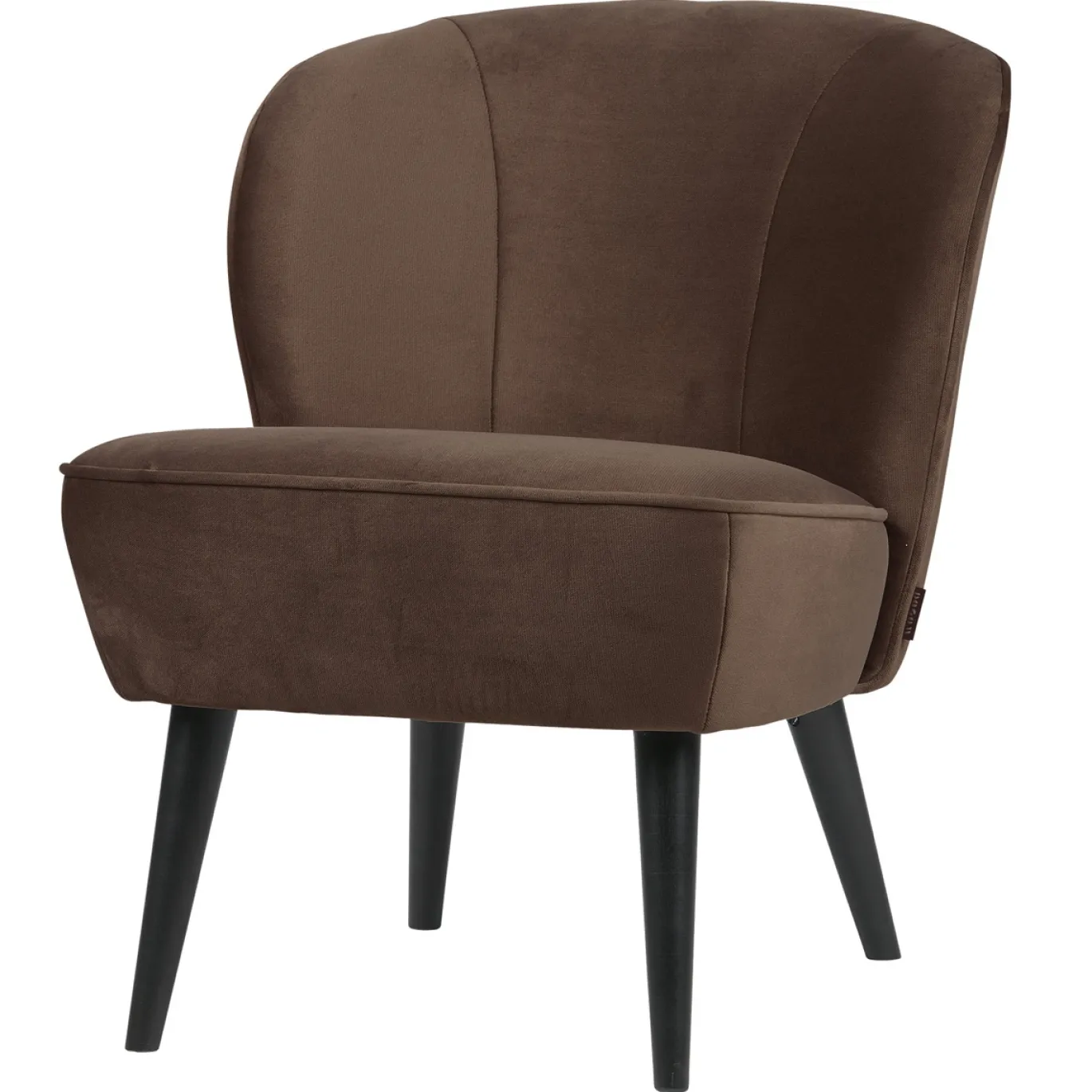 Woood Fauteuil Sara Velvet Donkerbruin