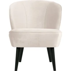 Woood Fauteuil Sara Velvet Off White