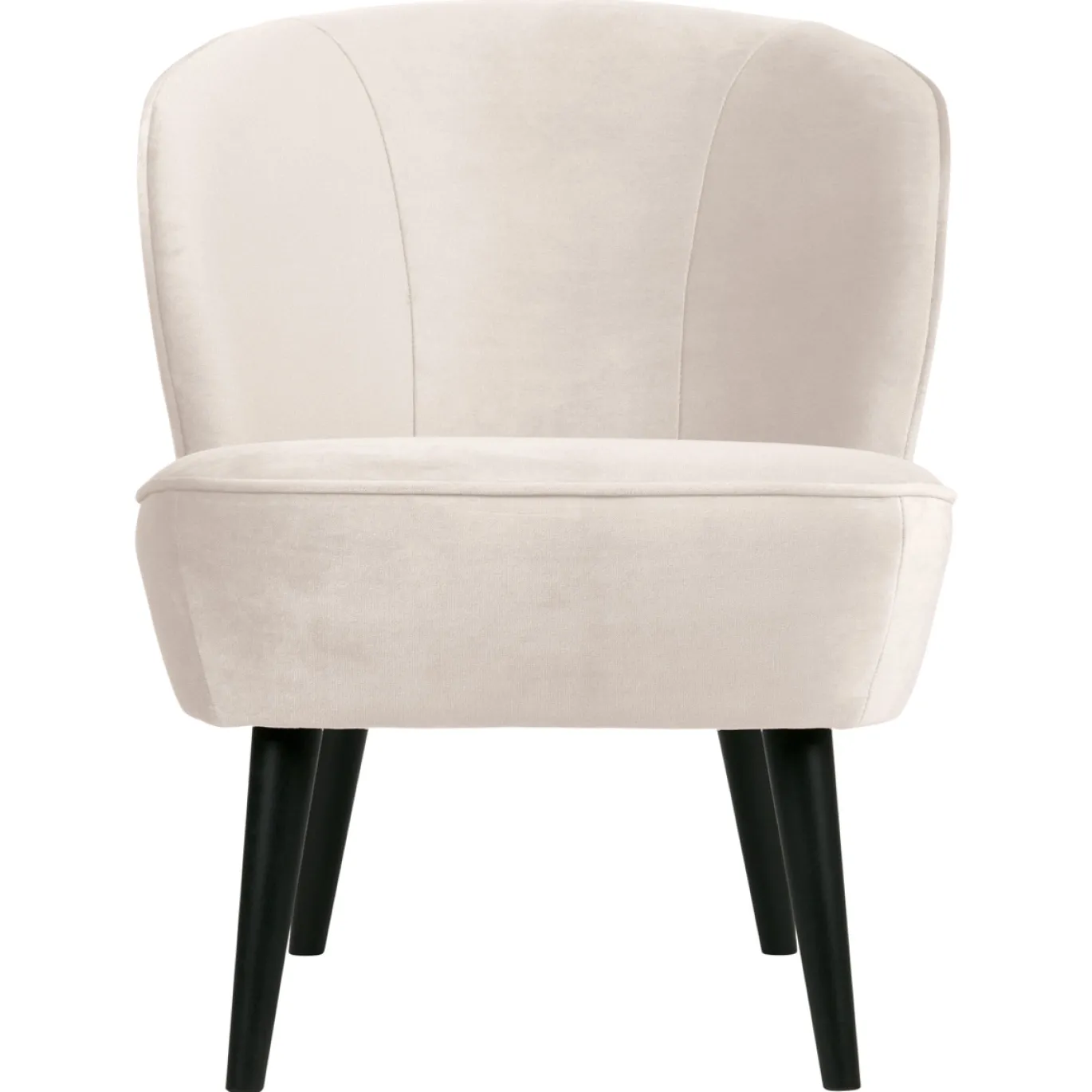 Woood Fauteuil Sara Velvet Off White