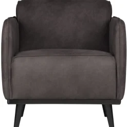Woood Fauteuil Statement Met Arm Ecoleer Donkergrijs