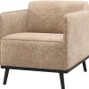Woood Fauteuil Statement Met Arm Chenille Velvet Perzikroze