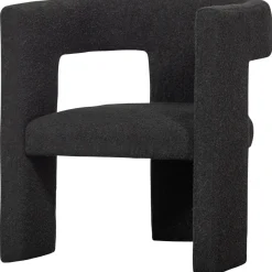Woood Fauteuil Tiwa Bouclé Donkergrijs