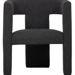 Woood Fauteuil Tiwa Bouclé Donkergrijs