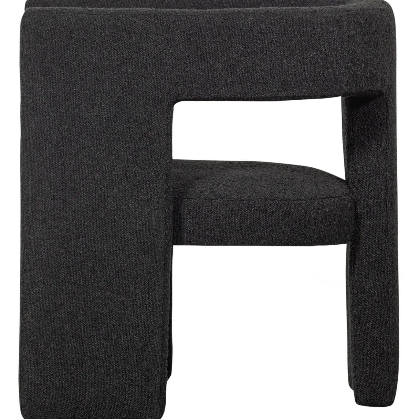 Woood Fauteuil Tiwa Bouclé Donkergrijs