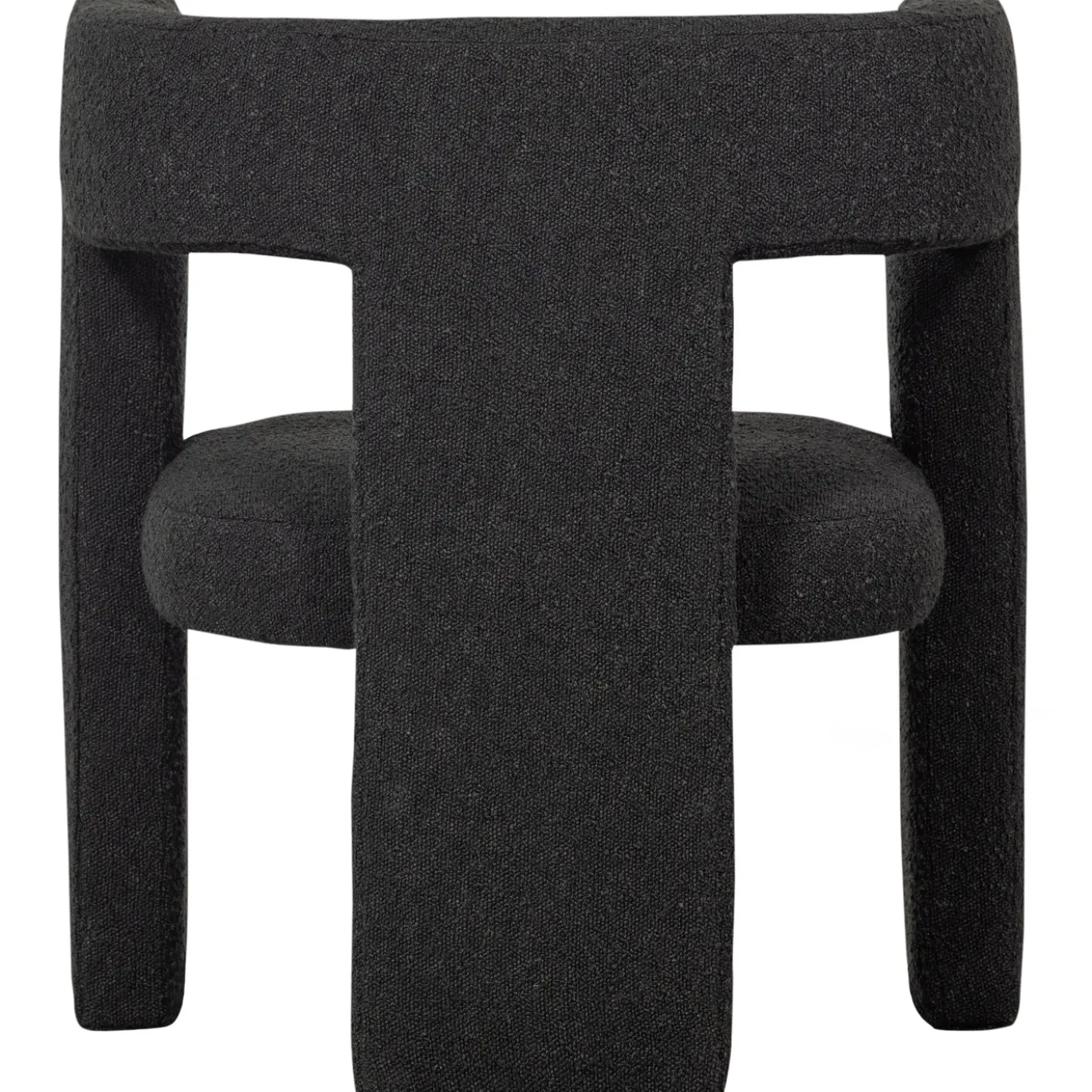 Woood Fauteuil Tiwa Bouclé Donkergrijs