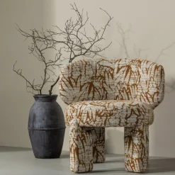 Woood Fauteuil Upke Met Dessin Naturel/bruin