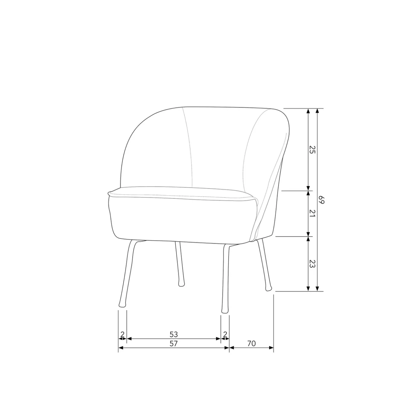Woood Fauteuil Vogue Fluweel Dark Green