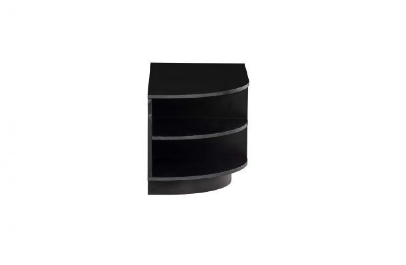 Woood Finca Tv Meubel Rond Links 78 Cm Grenen Zwart