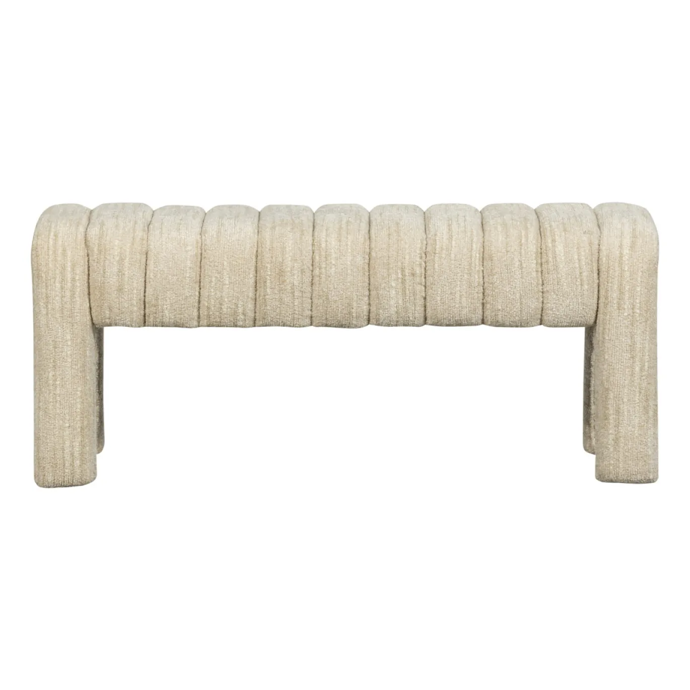 Woood Gestoffeerd Bankje Frex Boucle Naturel