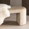 Woood Gestoffeerd Bankje Jacob Streep Dessin Naturel