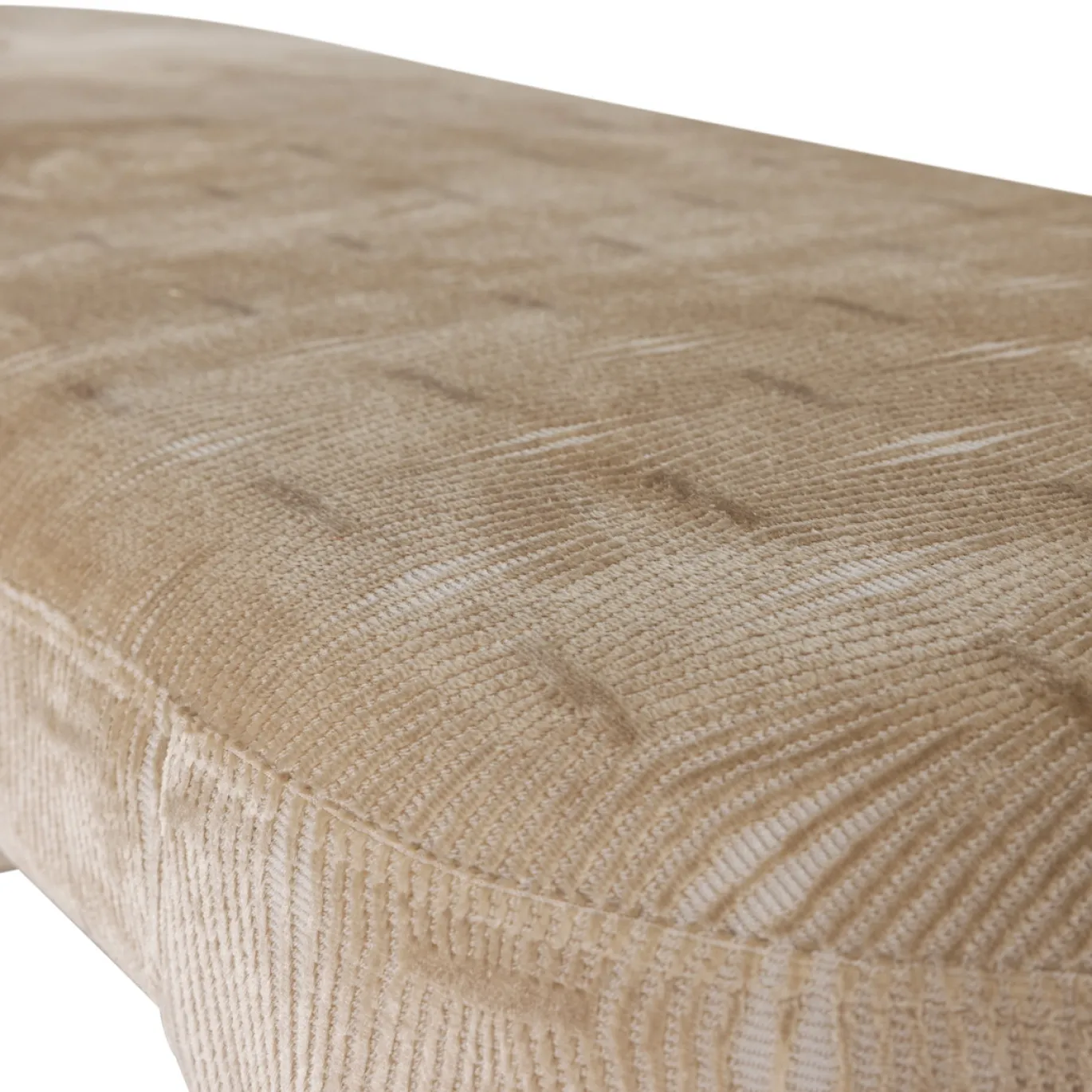 Woood Gestoffeerd Bankje Jacob Streep Dessin Naturel