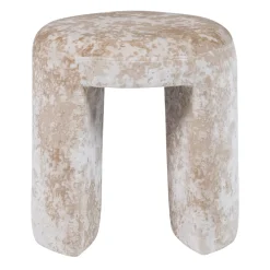 Woood Gestoffeerde Kruk Charlie Structuur Stof Beige