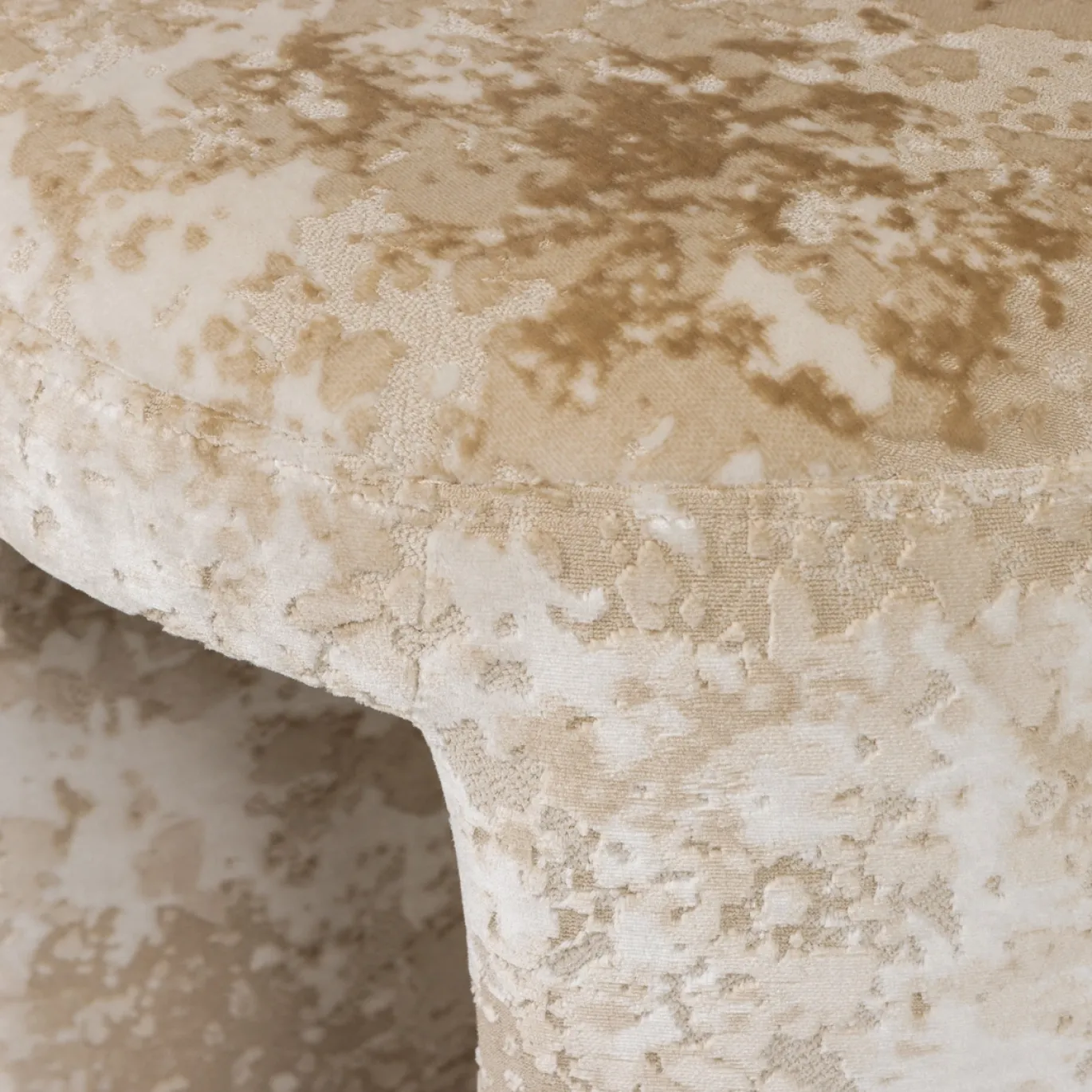 Woood Gestoffeerde Kruk Charlie Structuur Stof Beige