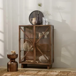 Woood Handgeweven Vloerkleed Ian Wol/katoen Bruin 170x240cm