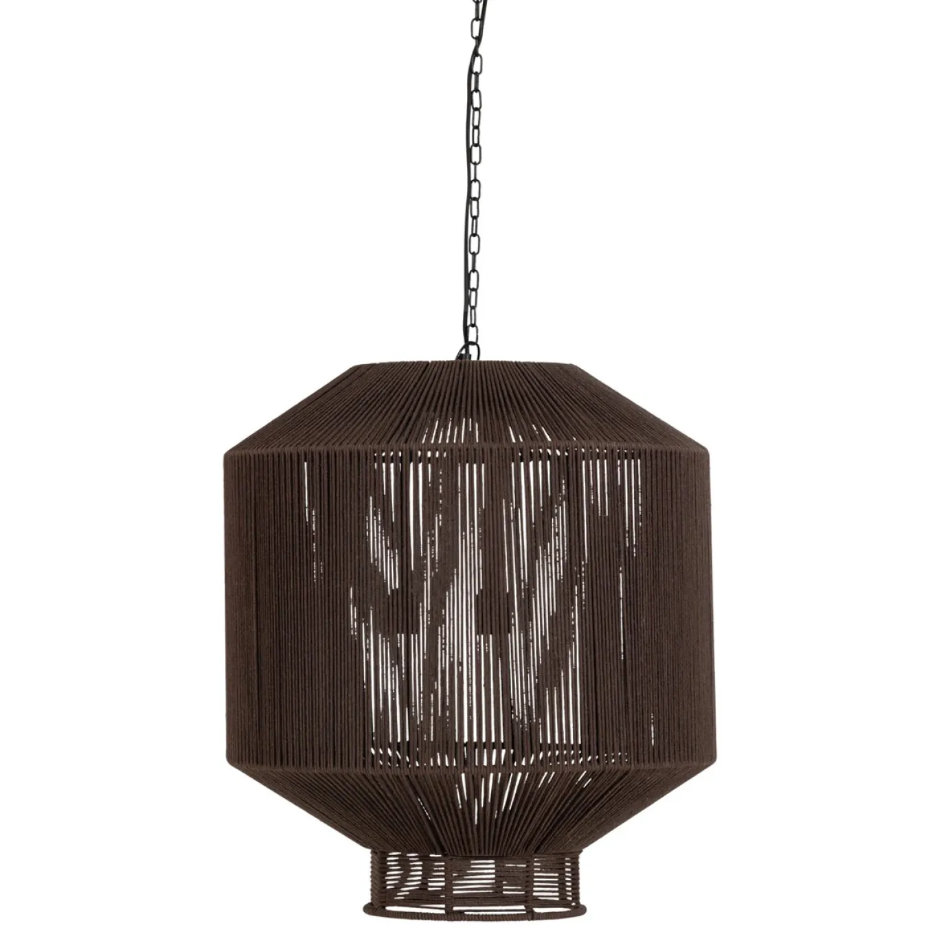Woood Hanglamp Juro Metaal/Touw Donkerbruin