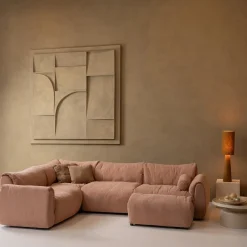 Woood Hocker Baggy Geweven Chenille Oudroze