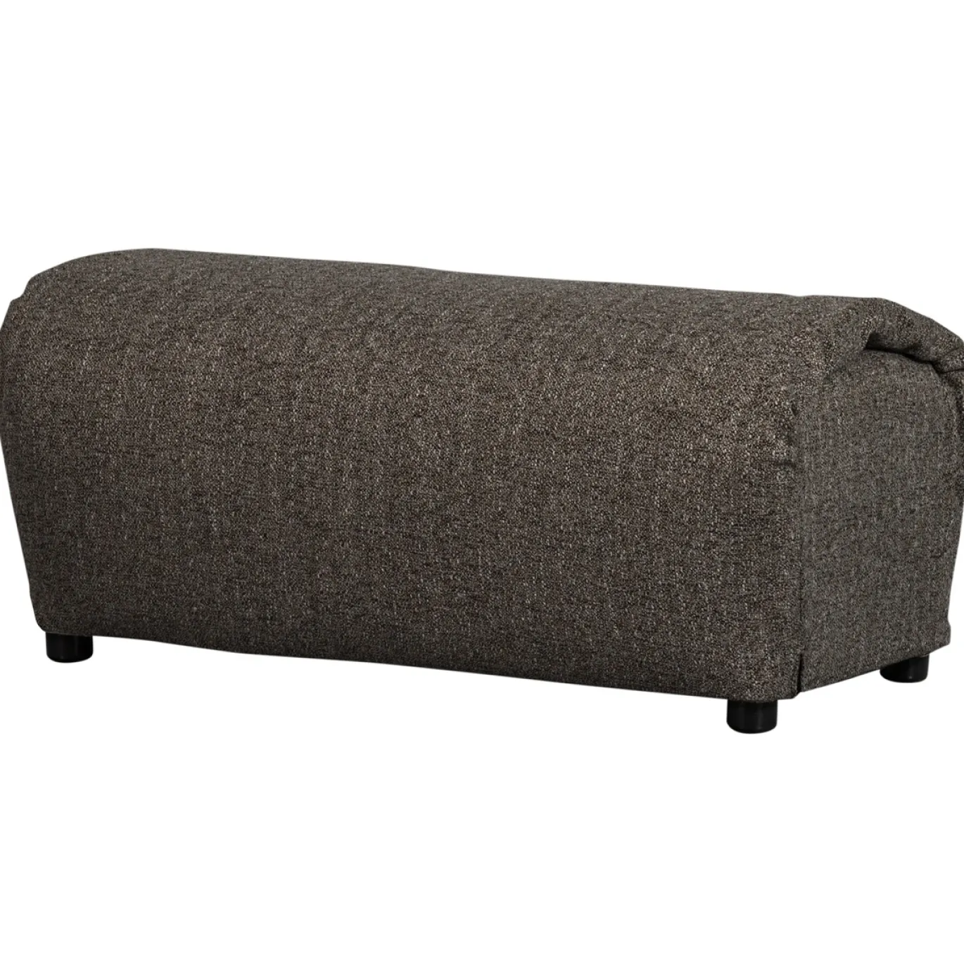 Woood Hocker Baggy Geweven Stof Warmgrijs Melange