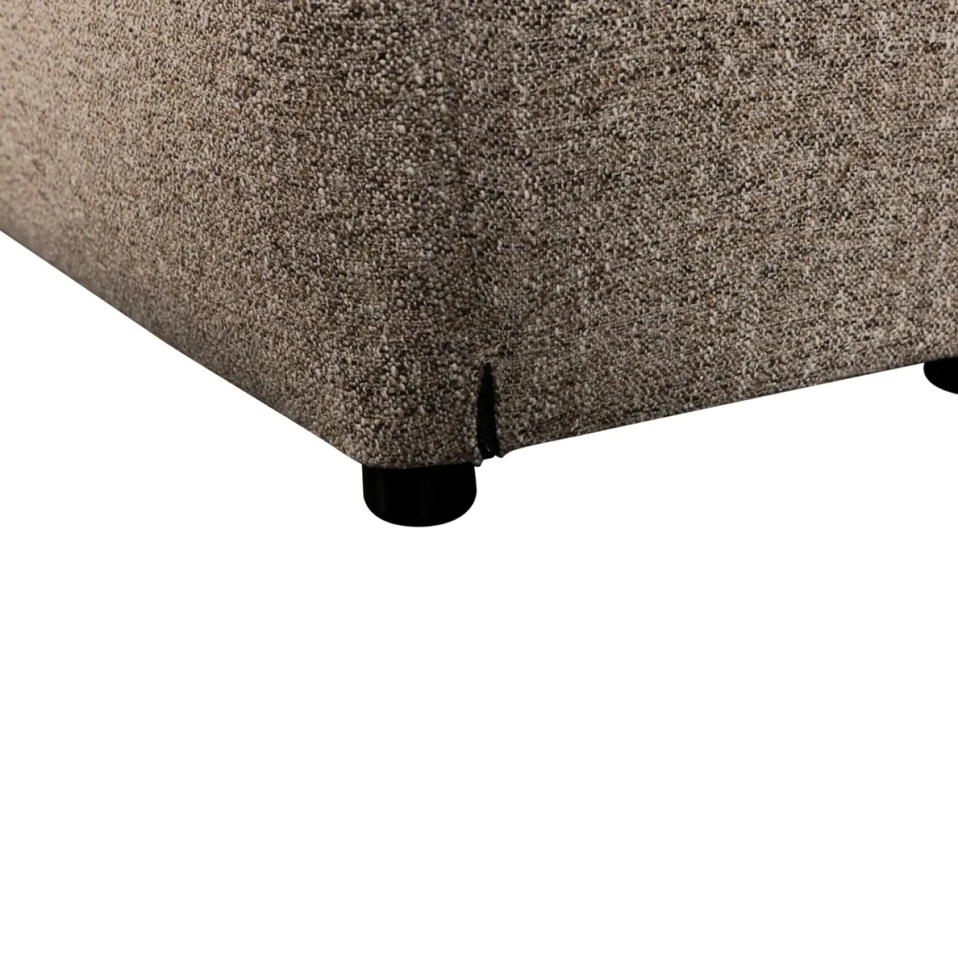 Woood Hocker Baggy Geweven Stof Warmgrijs Melange