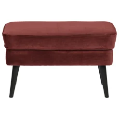 Woood Hocker Rocco Fluweel Bordeauxrood