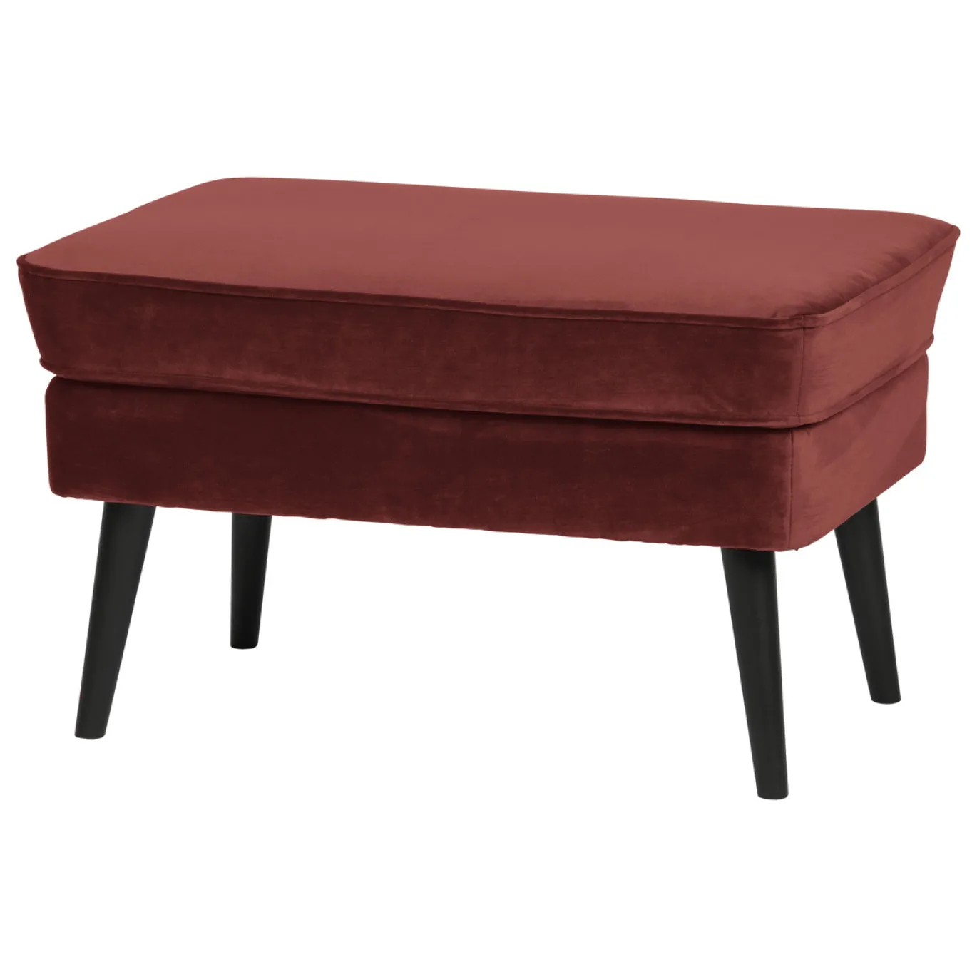 Woood Hocker Rocco Fluweel Bordeauxrood