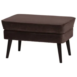 Woood Hocker Rocco Fluweel Donkerbruin