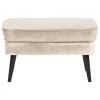 Woood Hocker Rocco Fluweel Off White
