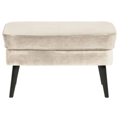 Woood Hocker Rocco Fluweel Off White