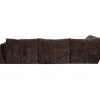 Woood Hoekbank Baggy Links 3d Chenille Donkerbruin
