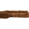 Woood Hoekbank Baggy Links 3d Chenille Middenbruin