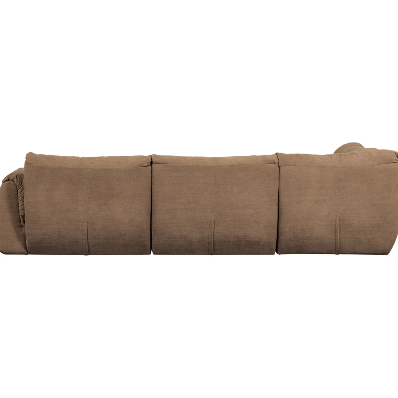 Woood Hoekbank Baggy Links Geweven Chenille Bruin