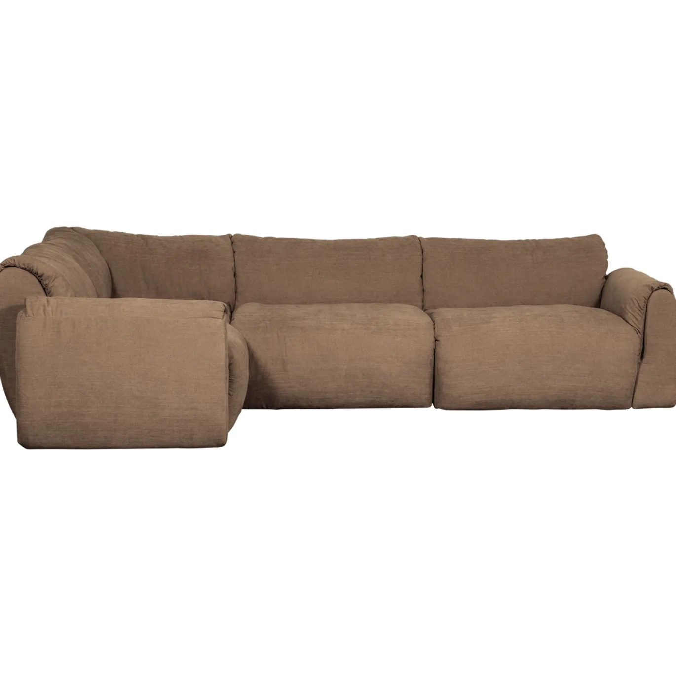 Woood Hoekbank Baggy Links Geweven Chenille Bruin