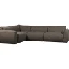 Woood Hoekbank Baggy Links Geweven Stof Warmgrijs Melange