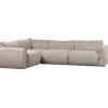Woood Hoekbank Baggy Links Geweven Stof Naturel Melange